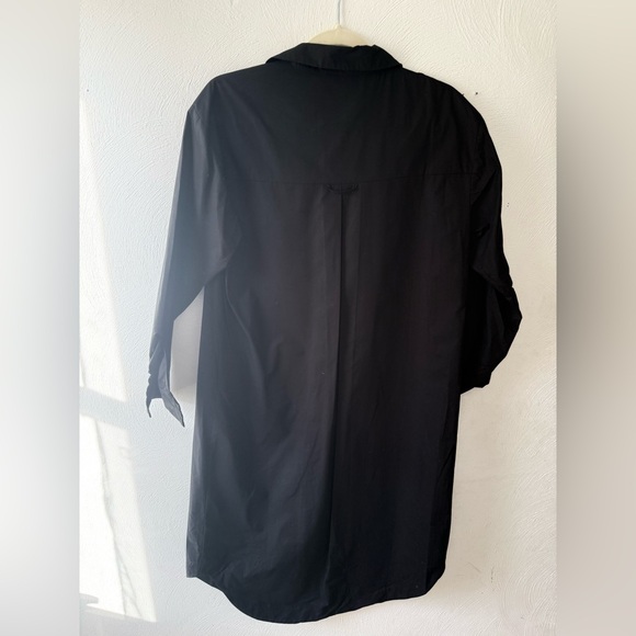 Maeve Anthropologie Soren Black Long Sleeve Button-Front Midi Shirt Dress S-P - Picture 5 of 6